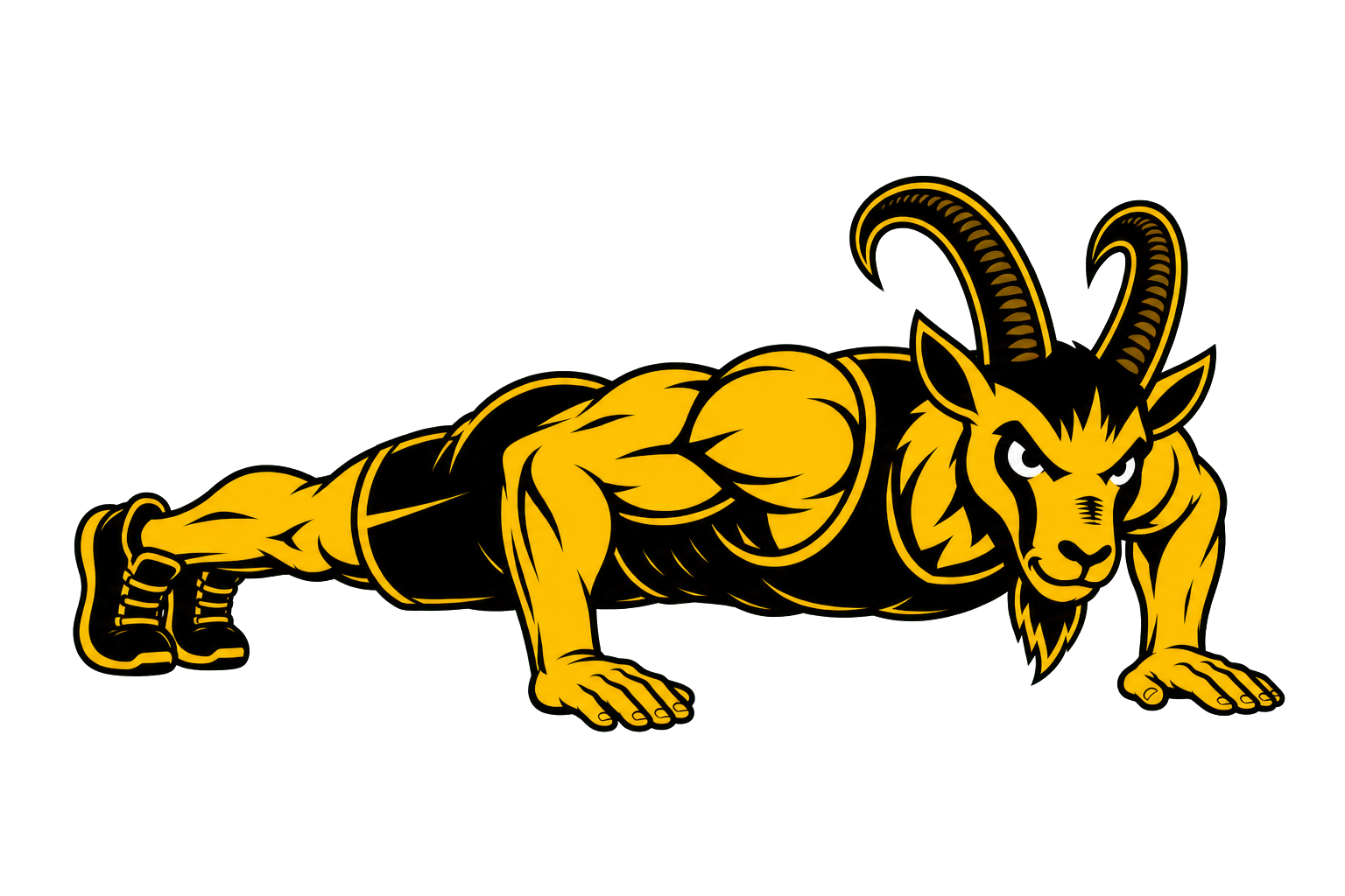 Cabra de Box Maliciosa haciendo flexiones
